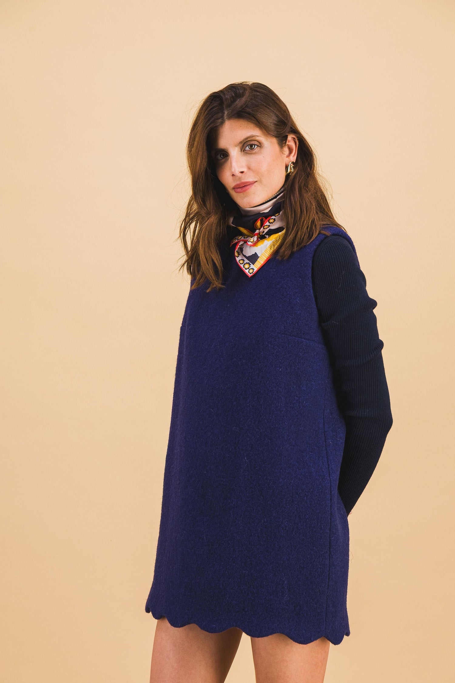 Robe Jane Wavy Bleu Marine