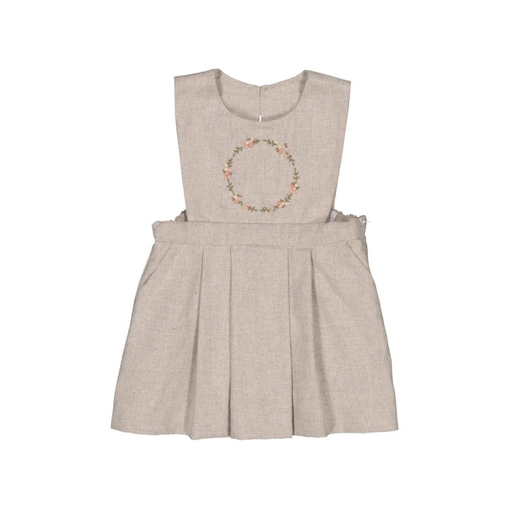 Maïté, jupe en sergé beige chiné