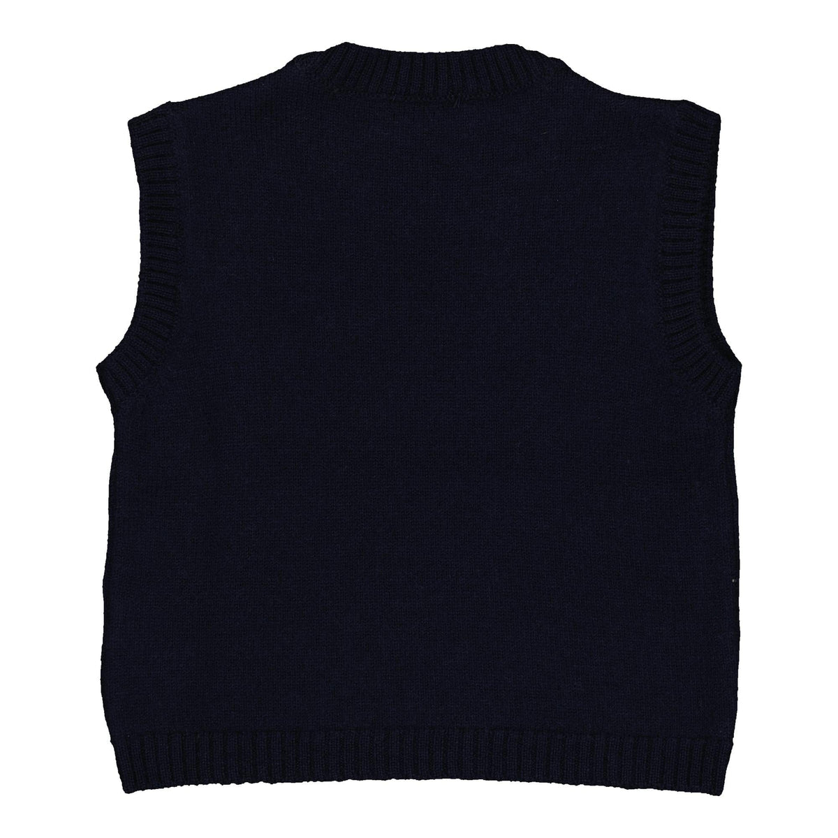 Morgan, pull sans manches 100% laine en Bleu marine