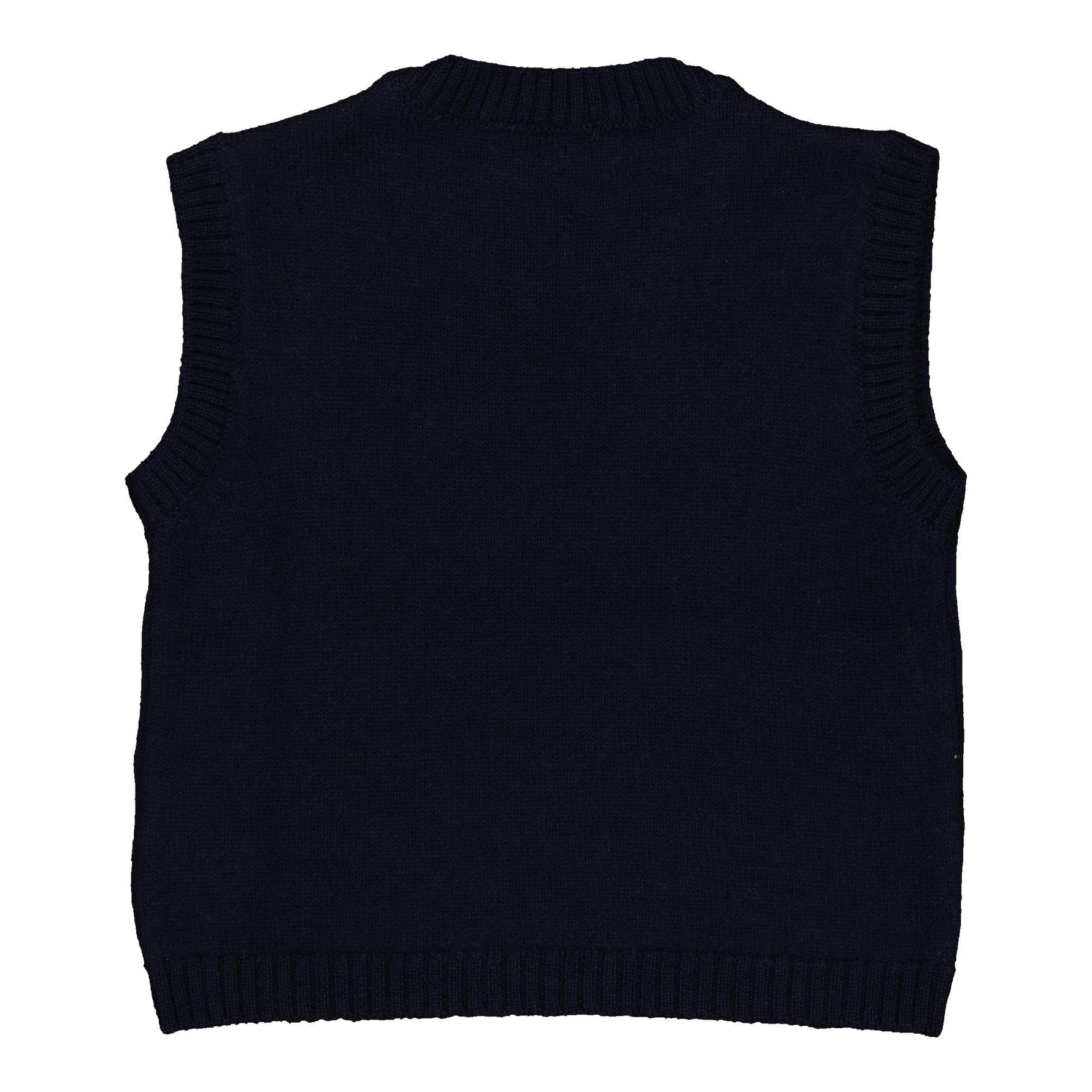 Morgan, pull sans manches 100% laine en Bleu marine