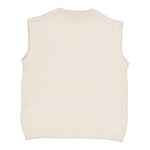 Morgan, pull sans manches 100% laine en Latte