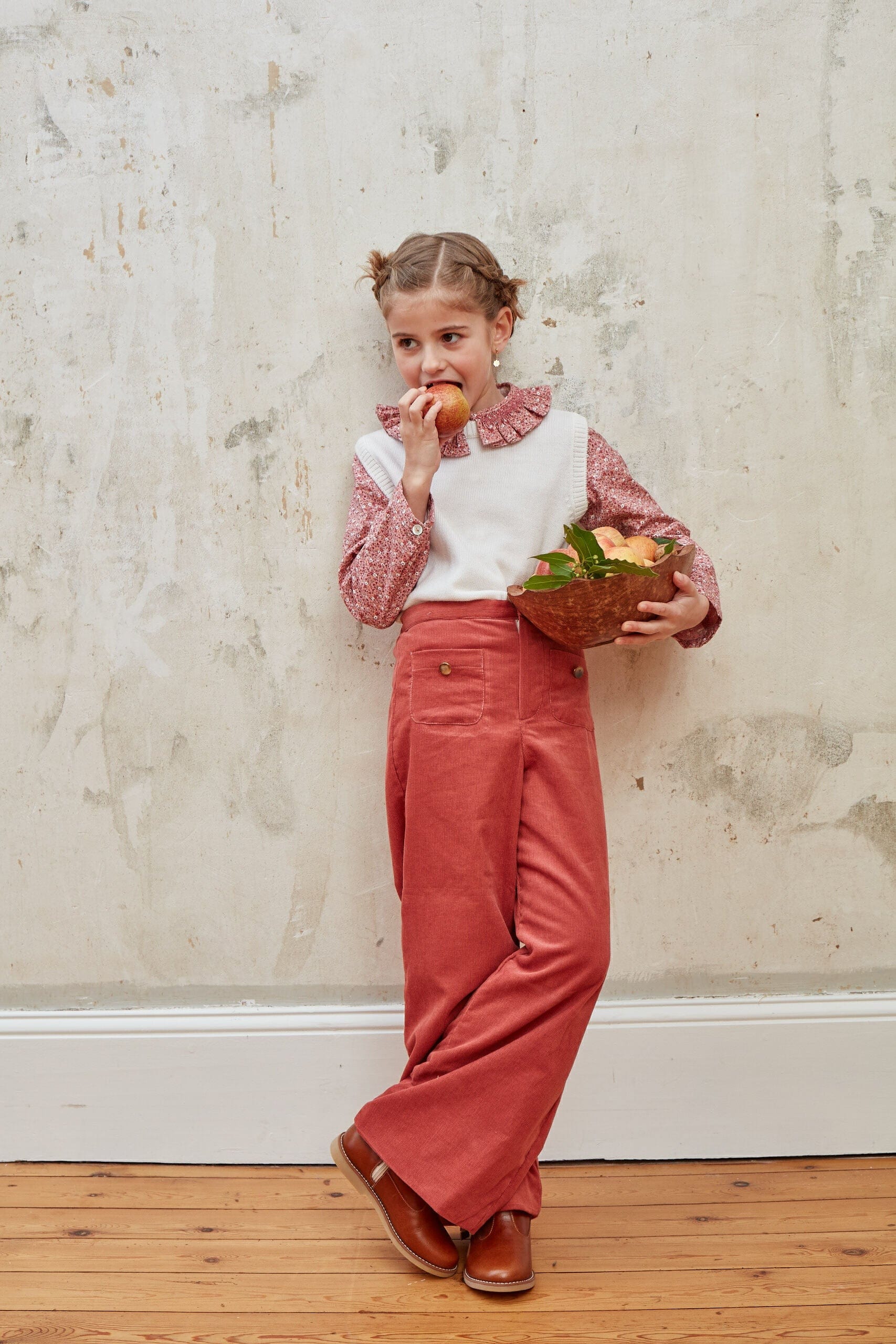 Morgan, pull sans manches 100% laine en Latte