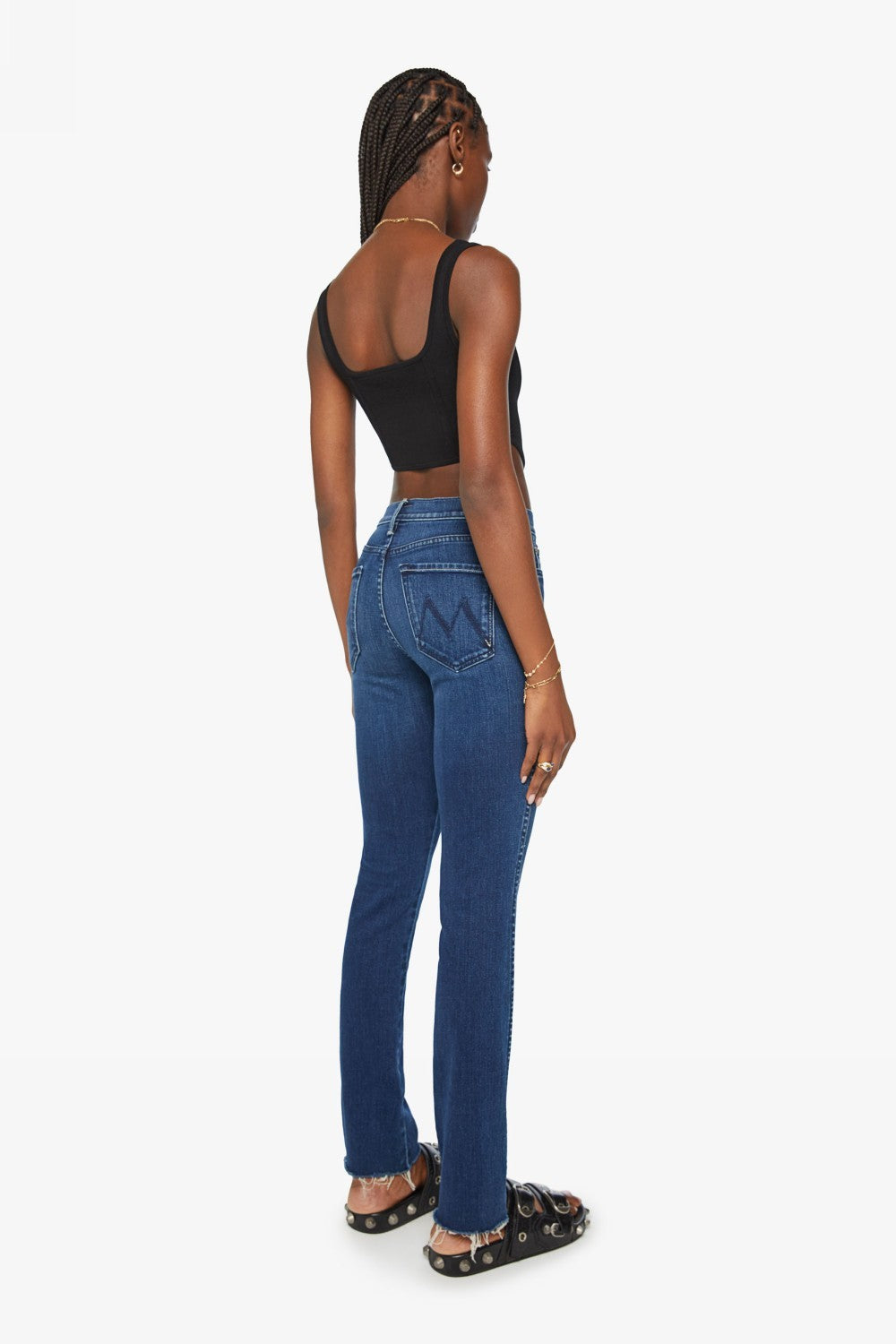 JEANS HW RASCAL SLICE SNEAK FRAY