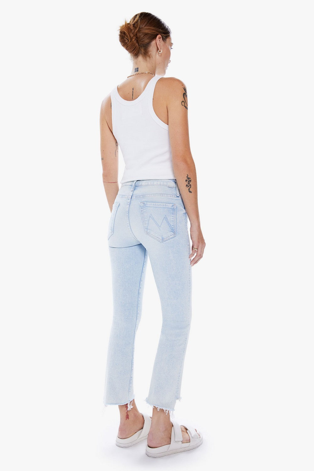 JEANS THE INSIDER CROP STEP FRAY