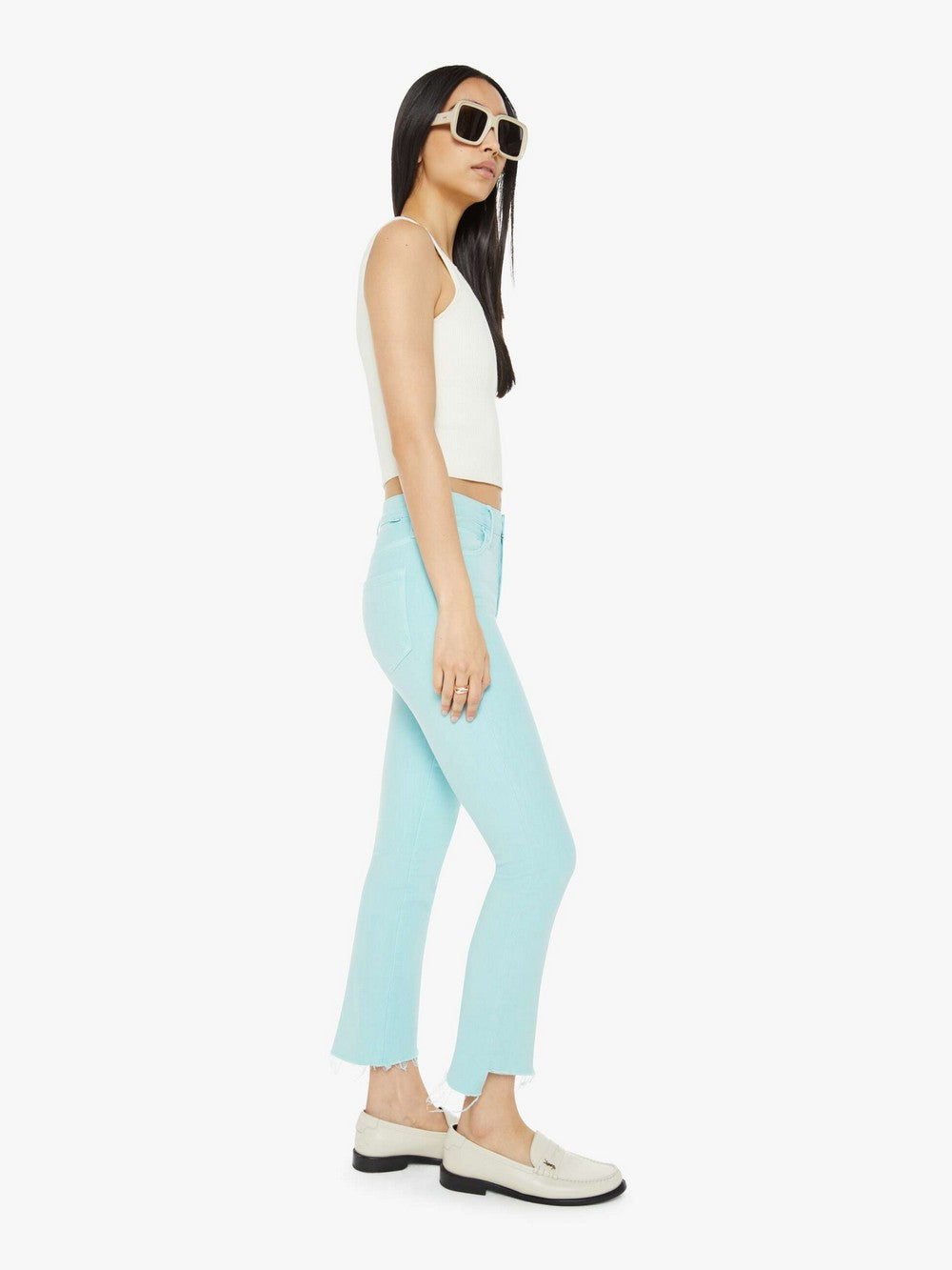 JEANS THE INSIDER CROP STEP FRAY