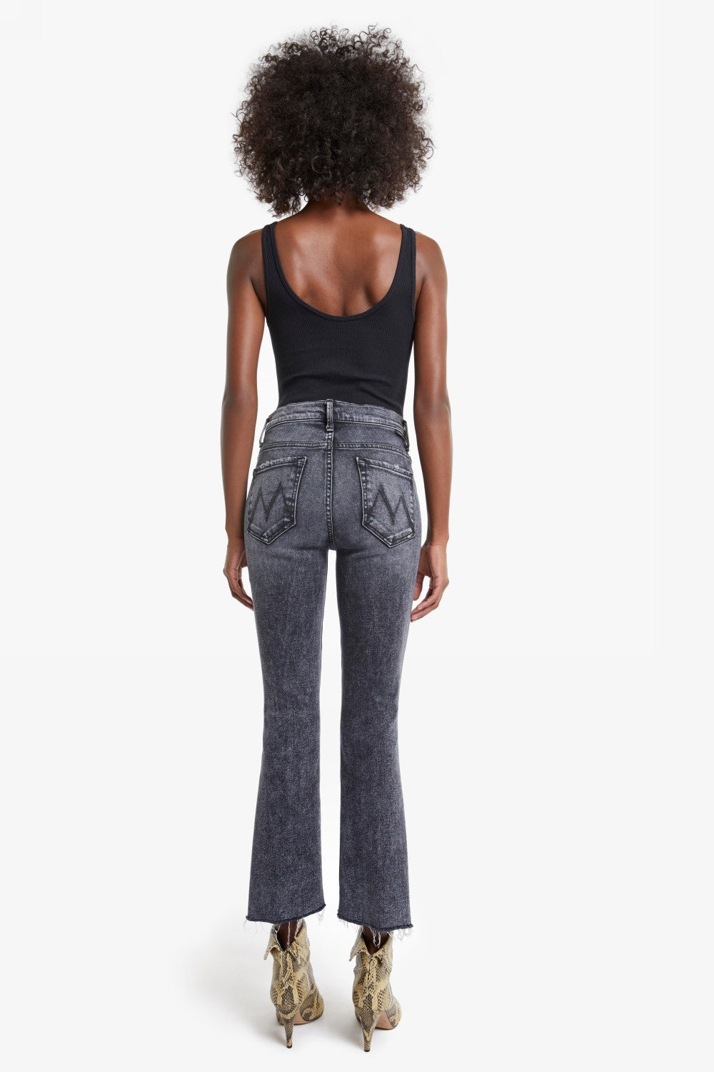 JEANS THE INSIDER CROP STEP FRAY