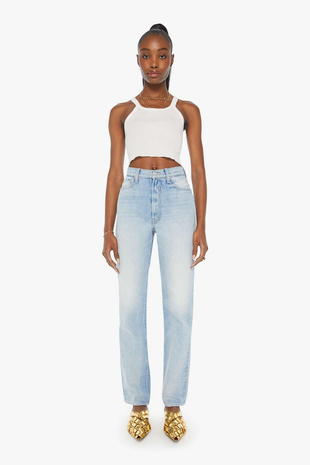 JEANS HIGH WAISTED STUDY SKIMP