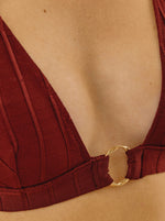 Brassière Foulard Ring Wine Lines Rayé