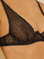 Lune Décolleté Silver Stripes Pailleté