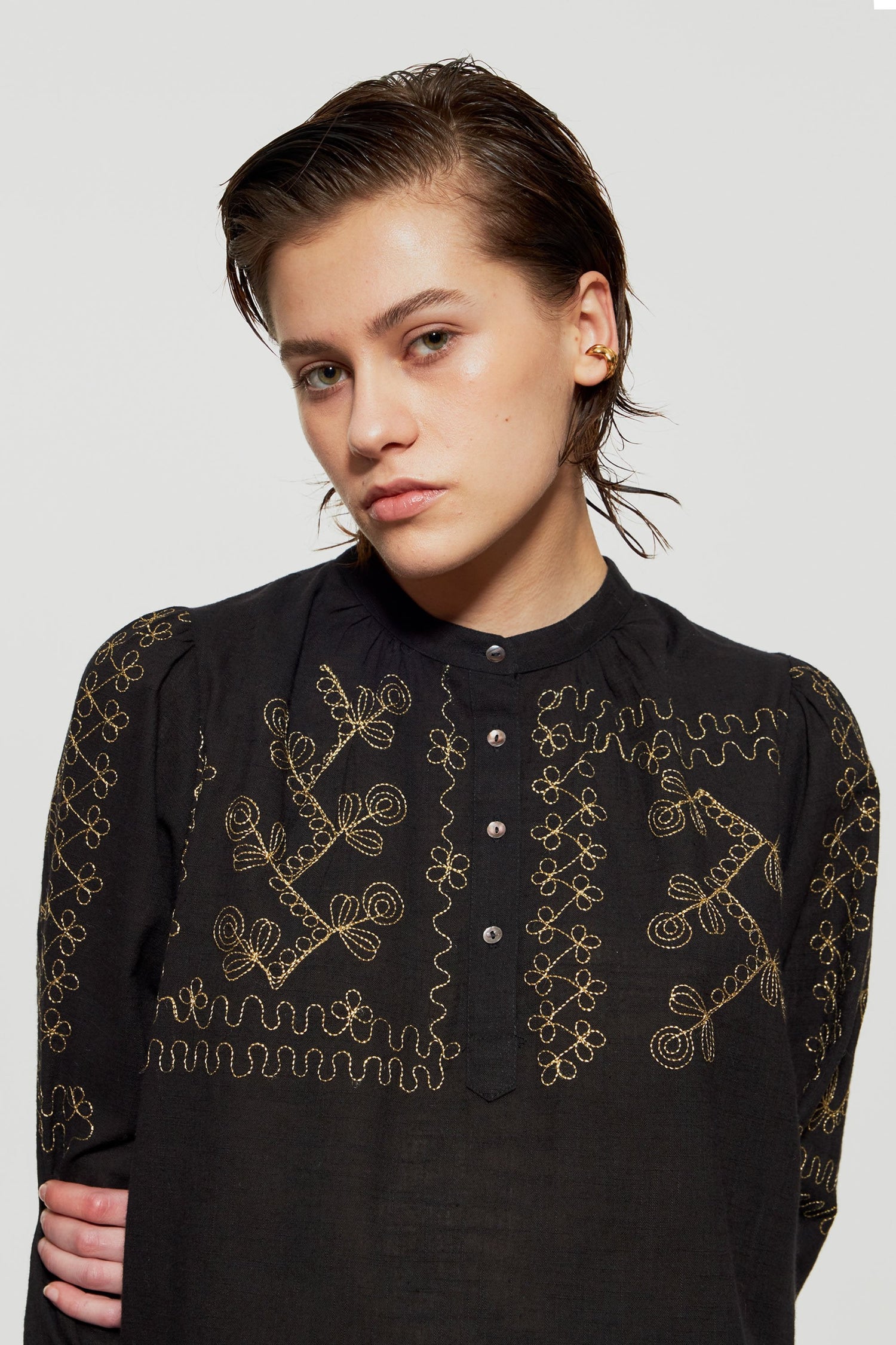 Blouse brodée Oriane