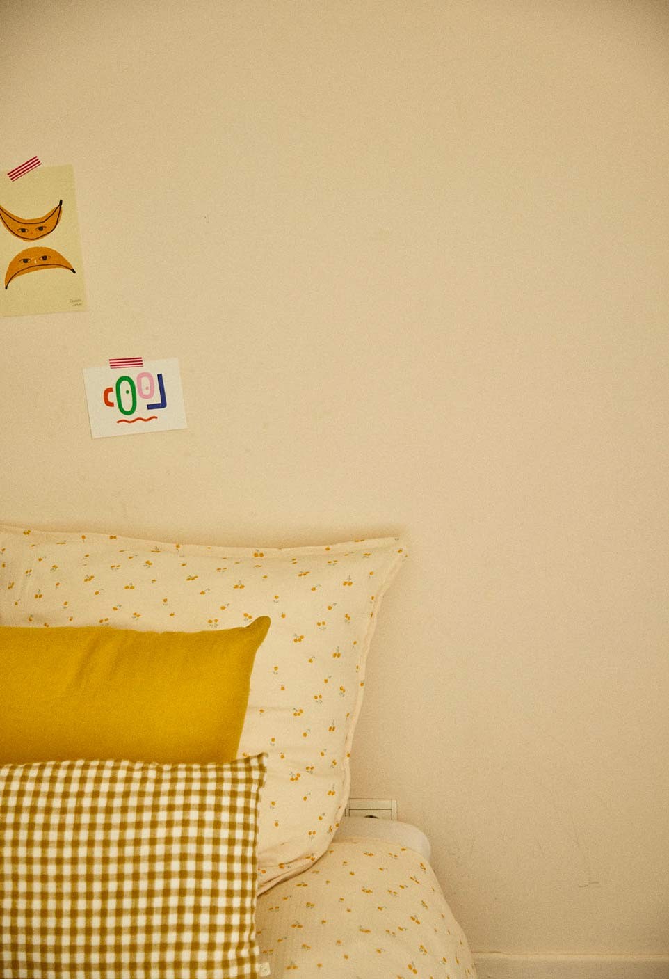 Parure De Lit 1 Personne Blossom Safran 140 X 200 Cm & 65 X 65 Cm