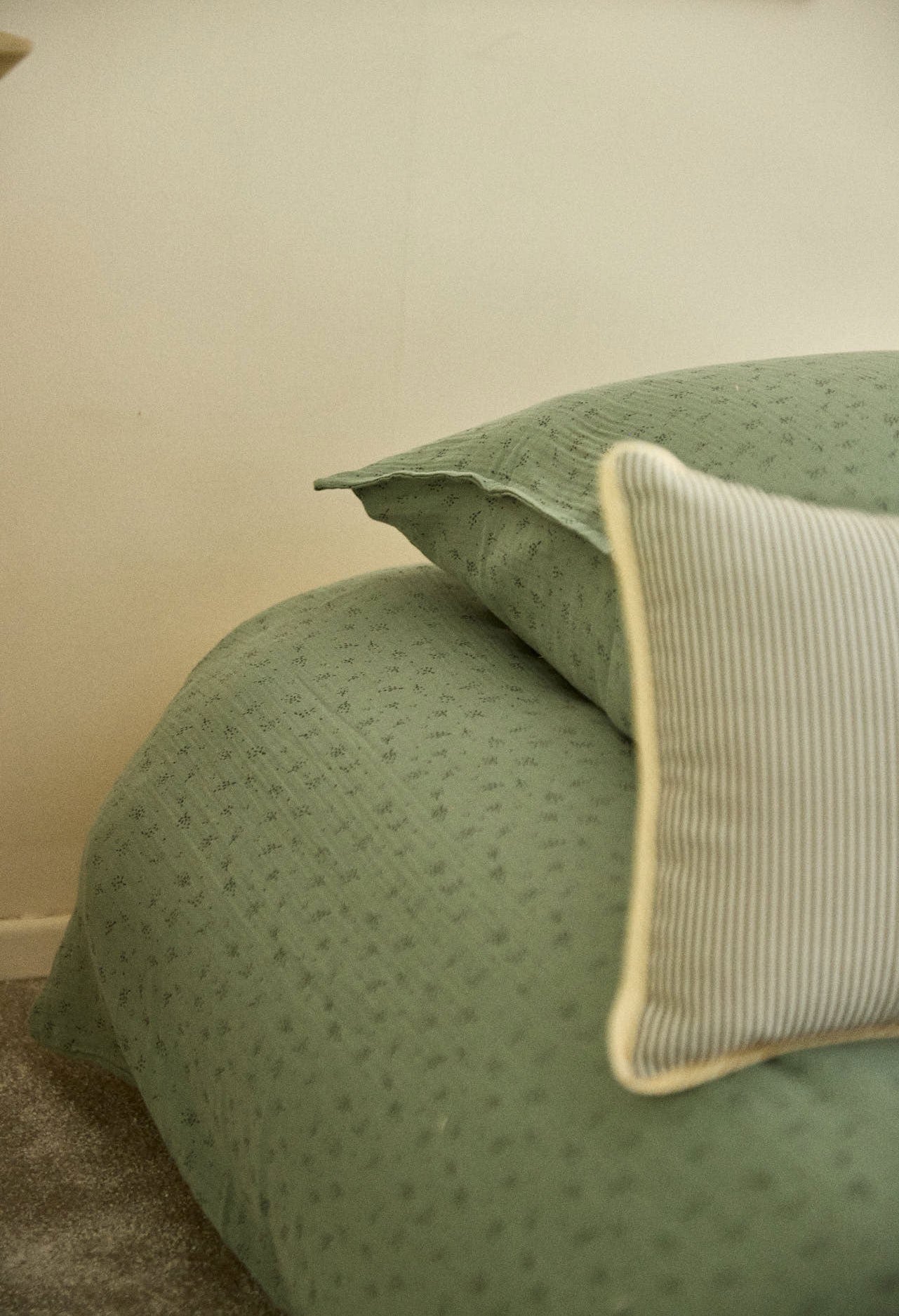 Parure De Lit 1 Personne Étincelle Eucalyptus 140 X 200 Cm & 50 X 75 Cm