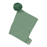 Pio, bonnet pour bébé avec pompon 100% laine vert