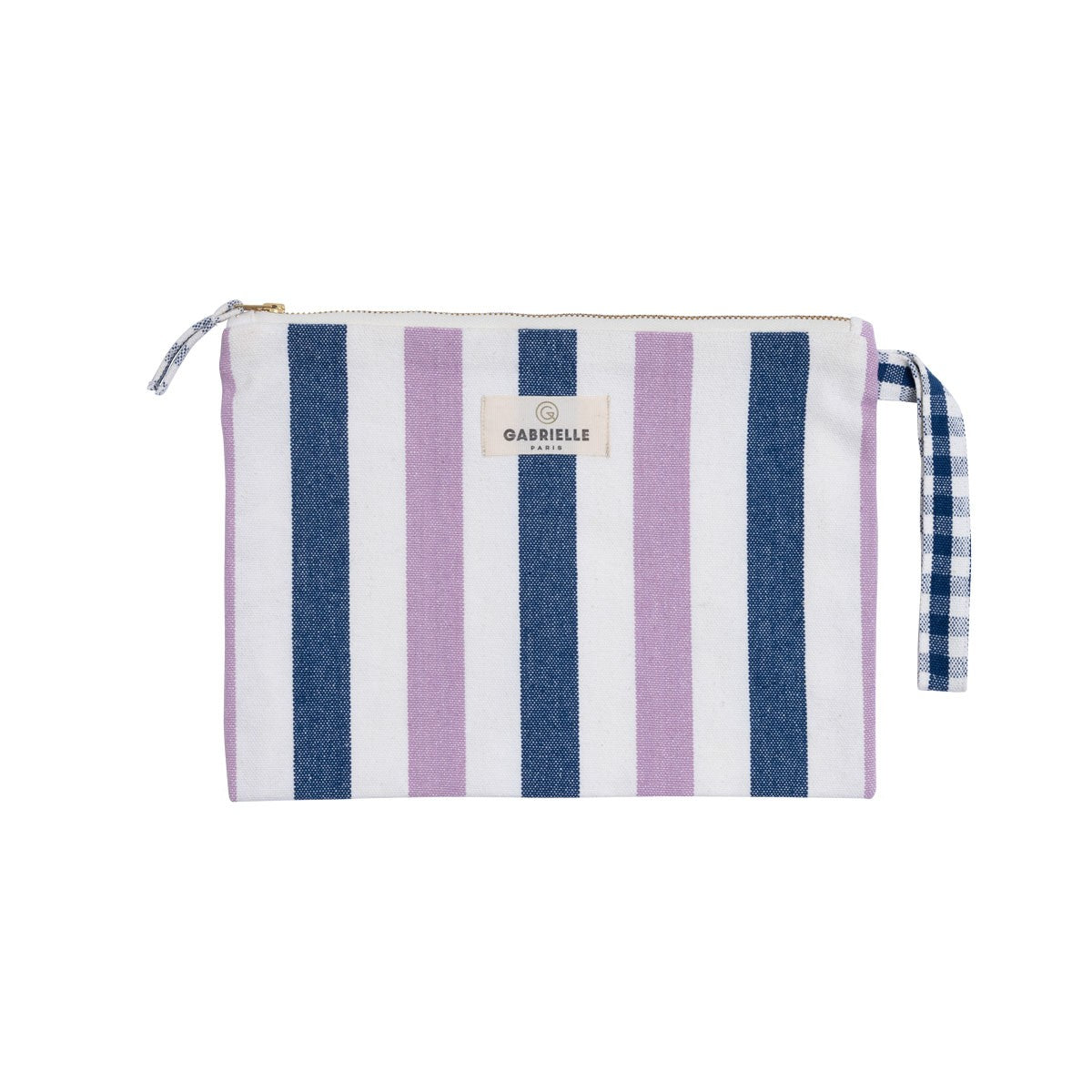 Pochette Avec Anse Rayures Indigo