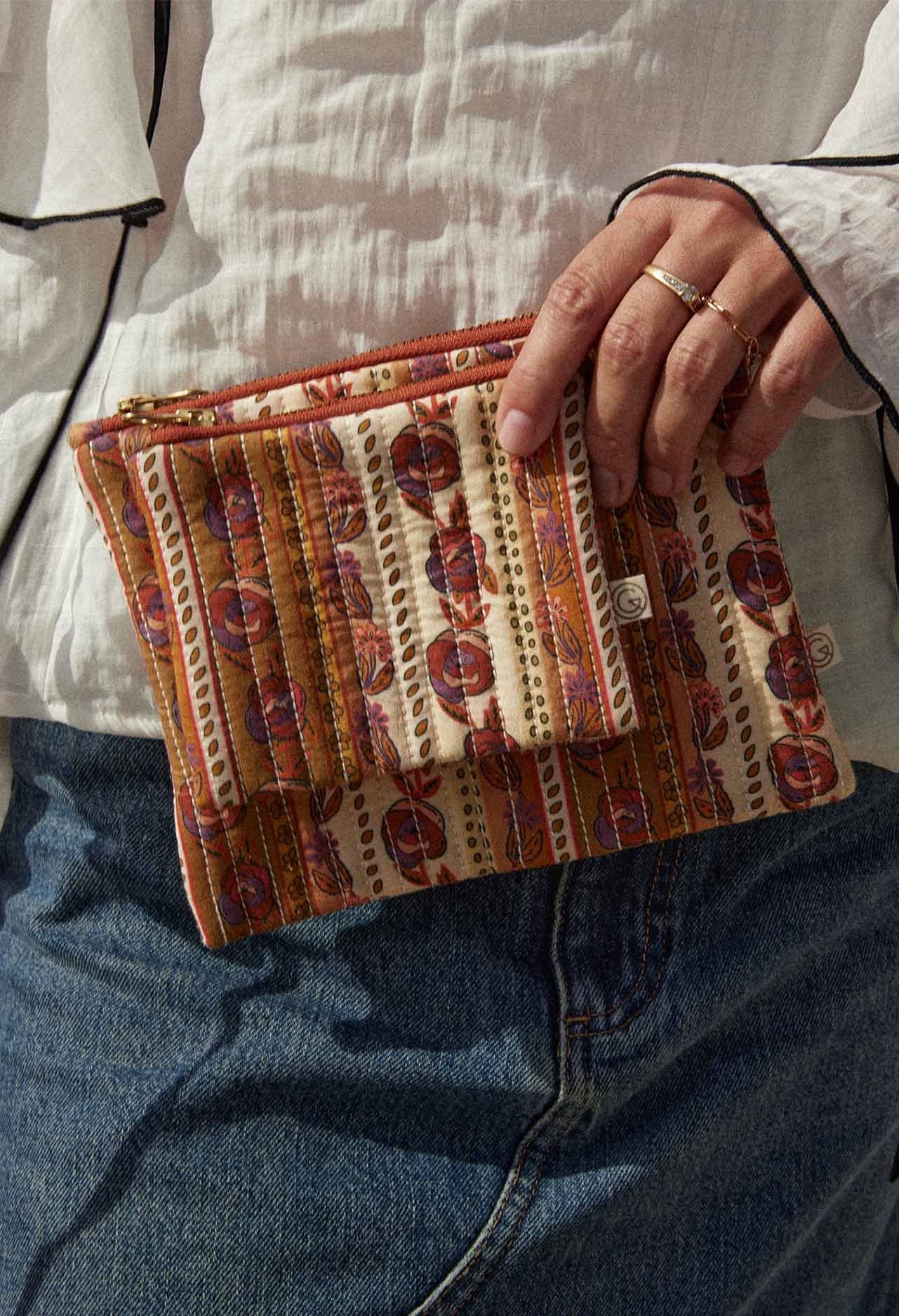 Porte-Monnaie Flores Grenat