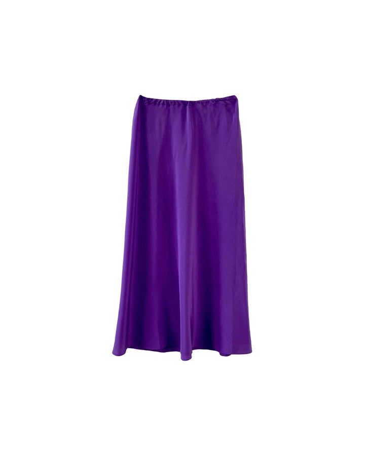 Silk midi skirt