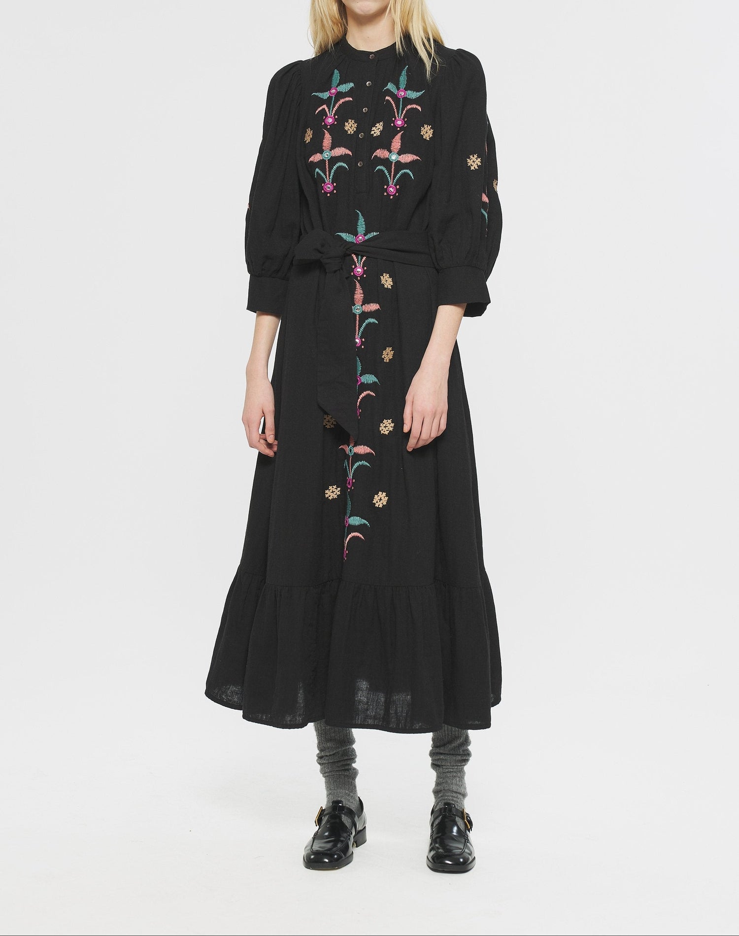 Robe longue brodée Rafi