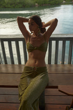 Rainstorm Skirt in Green - Johanna Ortiz