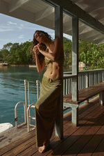 Rainstorm Skirt in Green - Johanna Ortiz