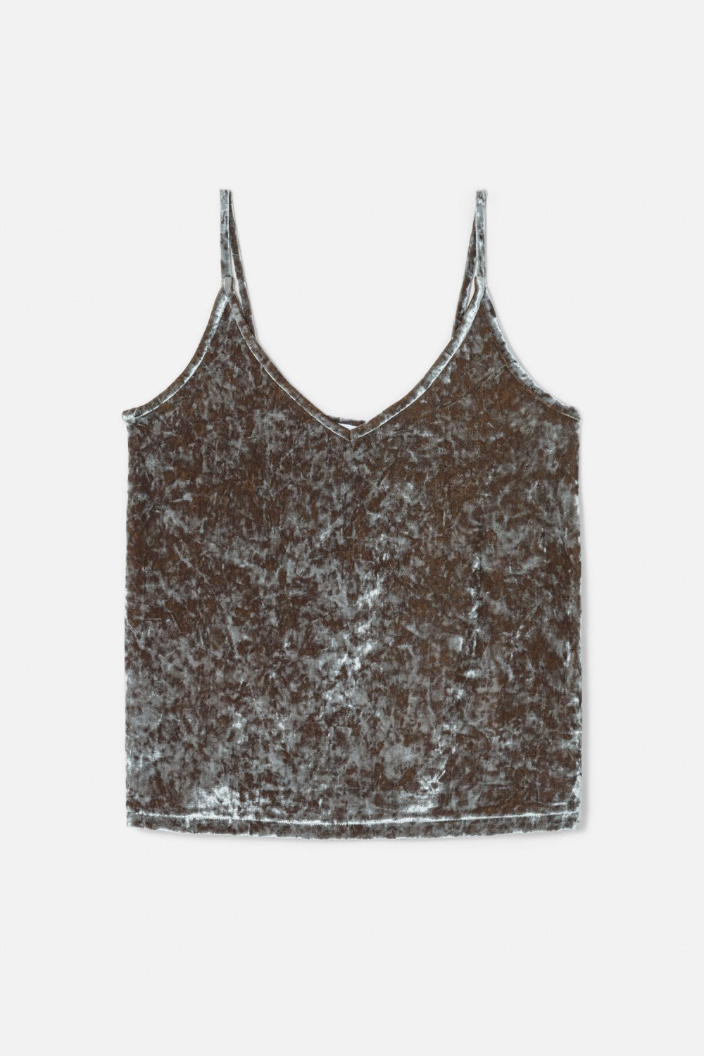 VELOUR SPAGHETTI STRAP TANK