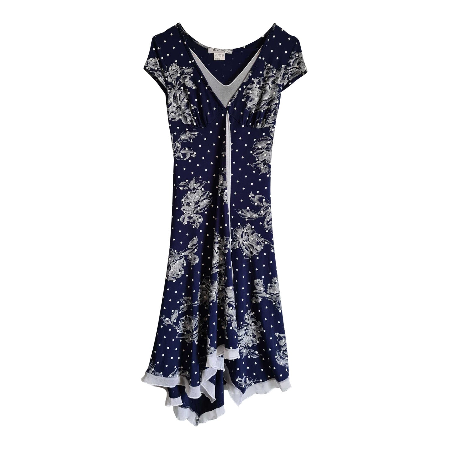 Dress with polka dots and flowers