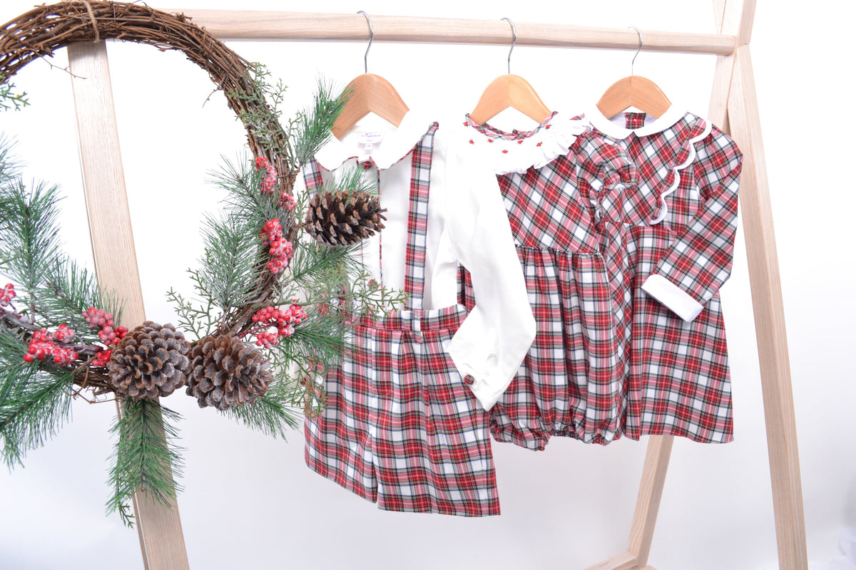 Robe Alyssa en tartan rouge