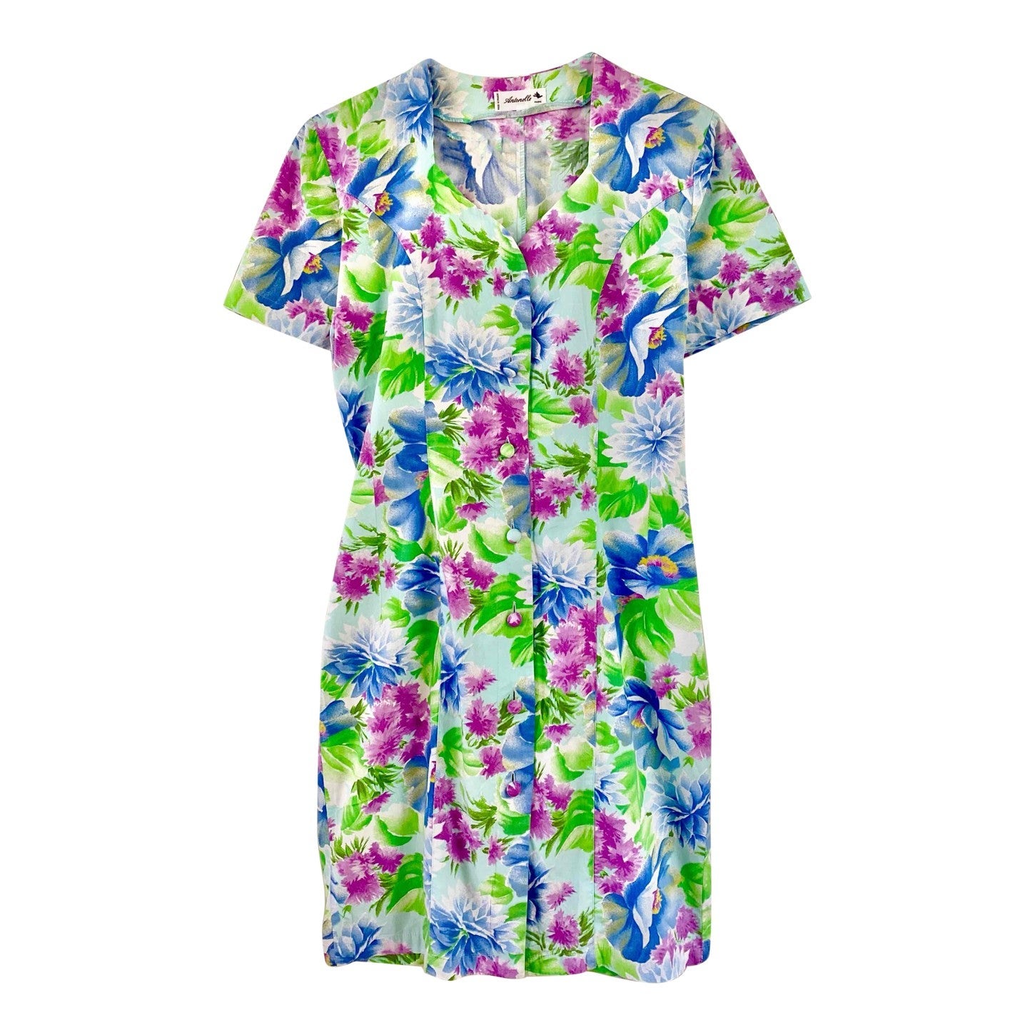 Button-up floral dress
