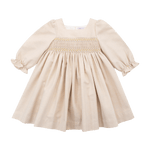 Robe Divine en chevron beige et fil doré