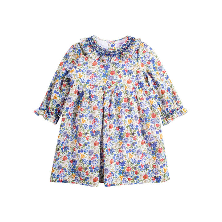 Farah. robe smockée Liberty Royal Garland