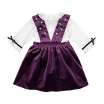 Robe maya velours lisse violet