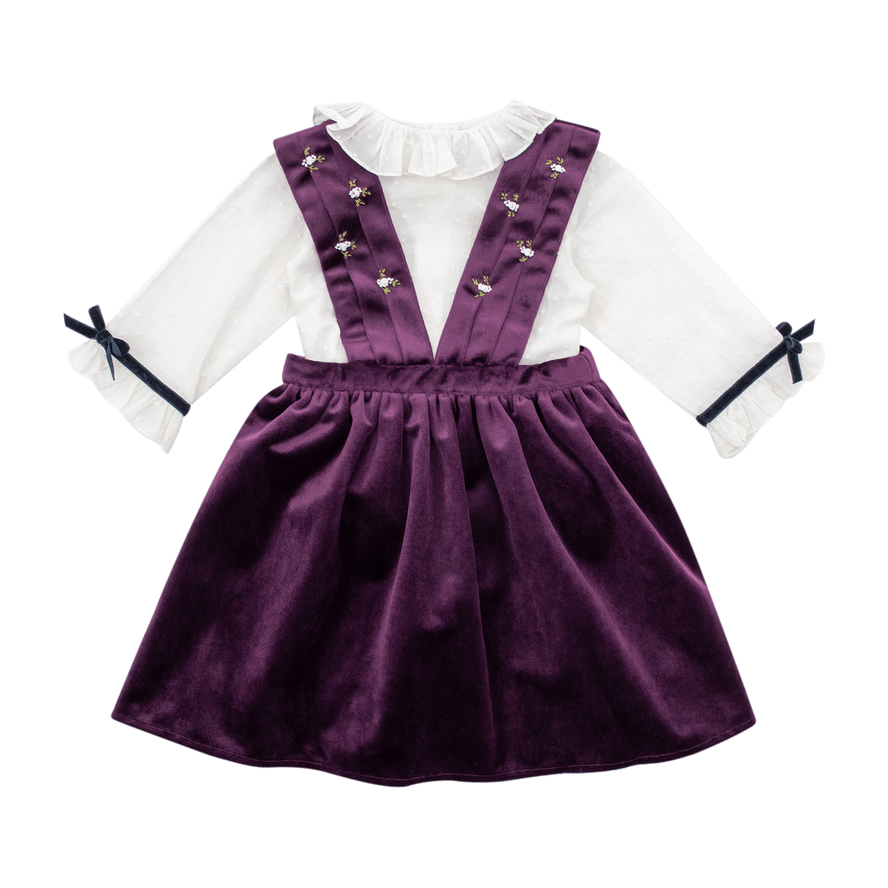 Robe maya velours lisse violet