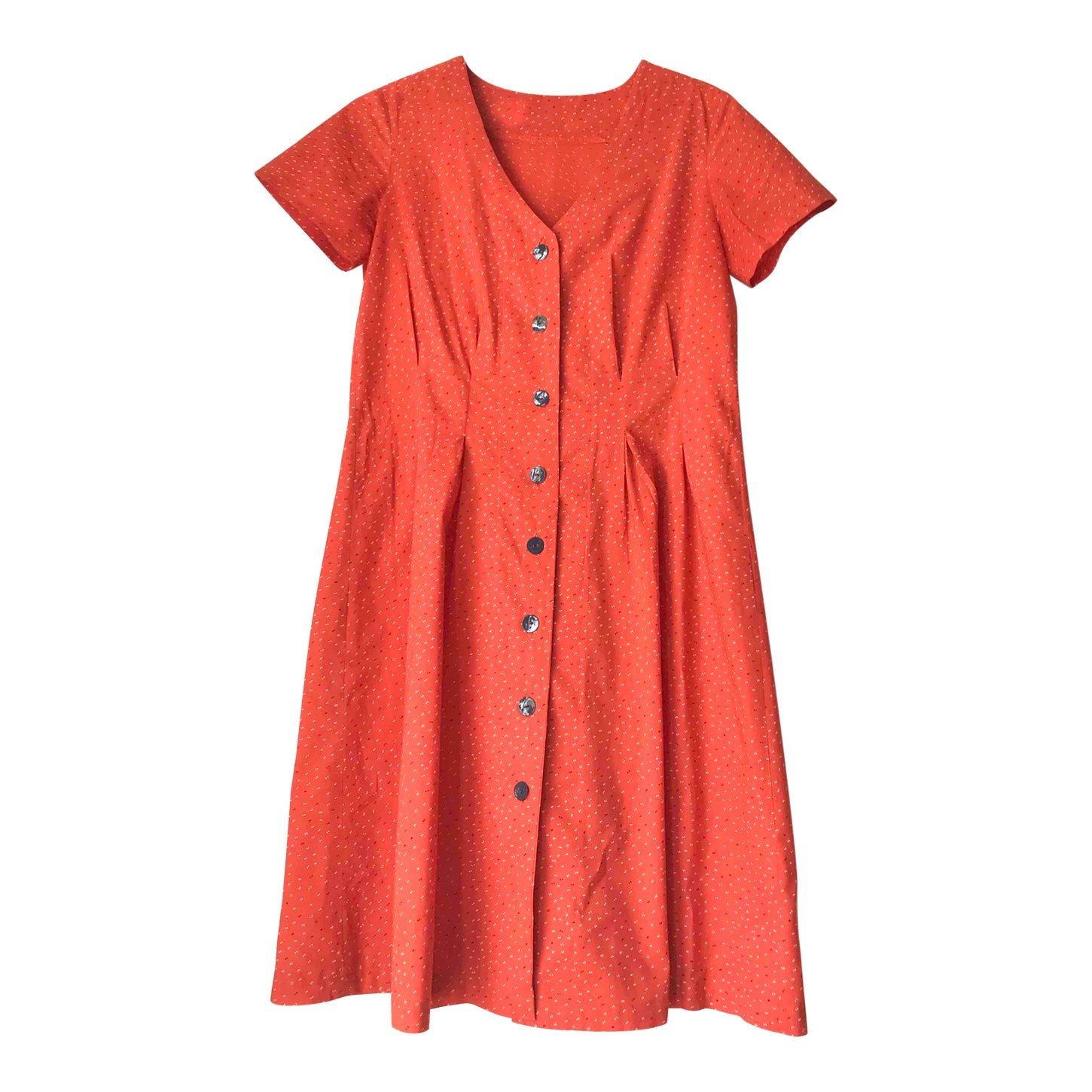 Button-front midi dress