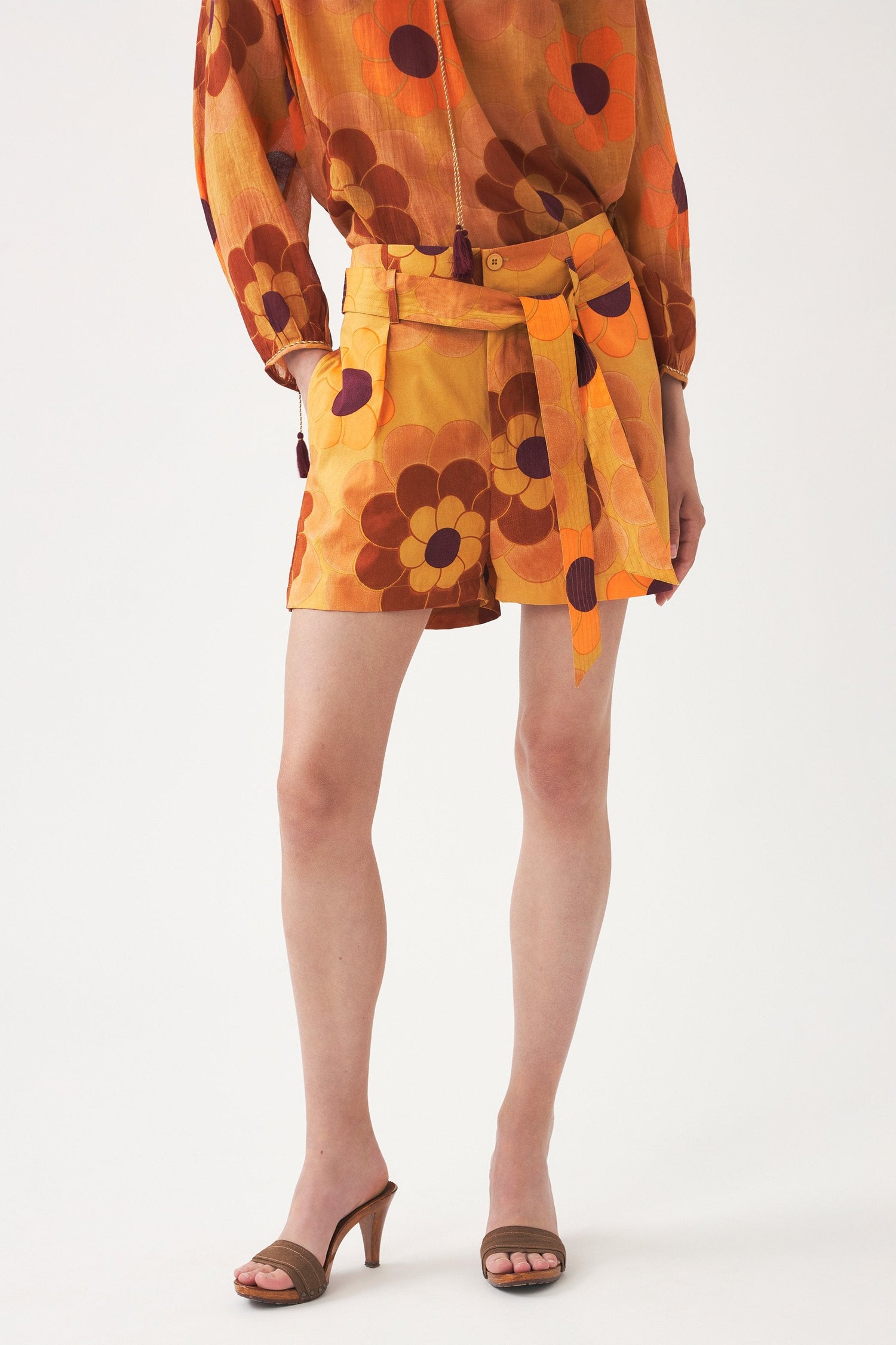 Short imprimé taille haute Suny