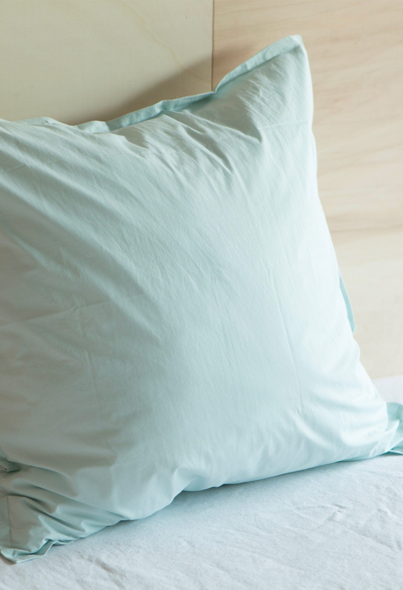 Taie D'Oreiller En Coton Lavé Mint 65 X 65 Cm