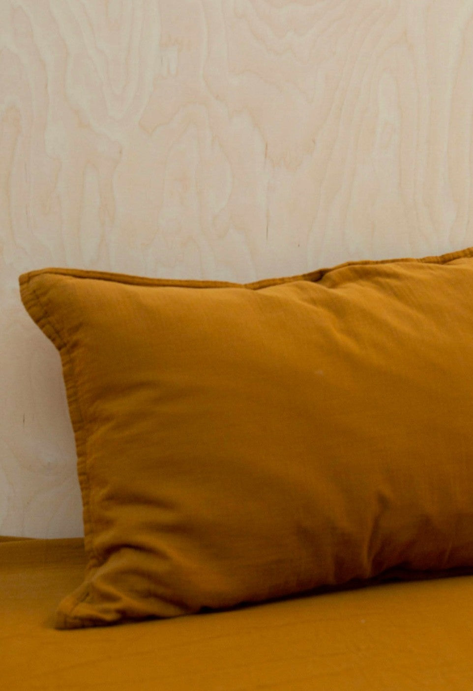 Taie D'Oreiller En Gaze De Coton Ambre 50 X 75 Cm