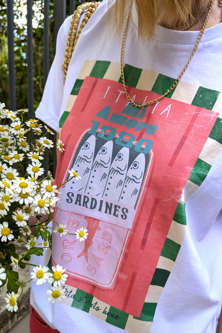 Tshirt Blanc Personnalisable Sardines