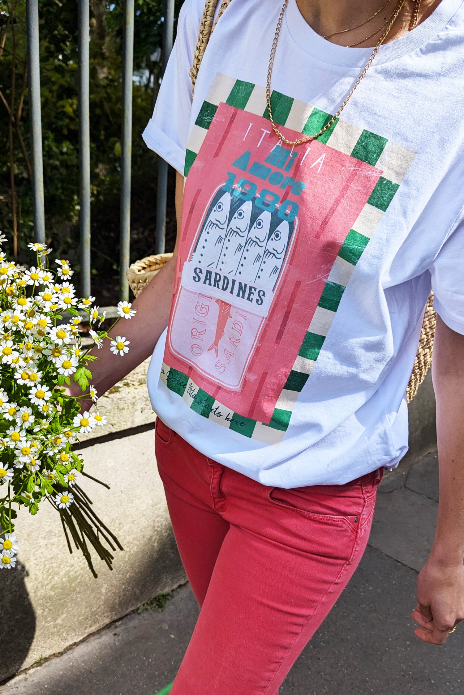 Tshirt Blanc Personnalisable Sardines