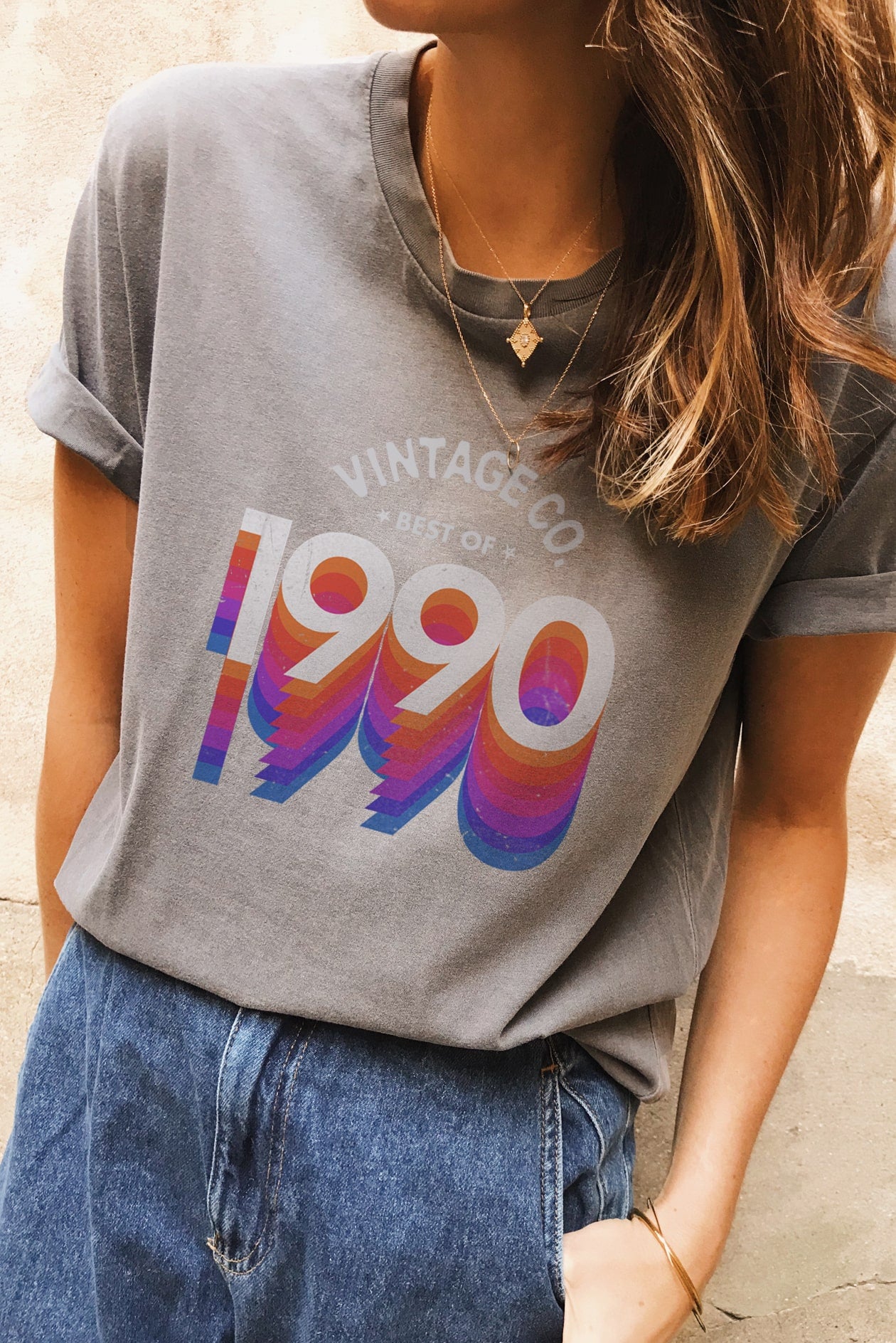 Tshirt Light Grey Délavé Personnalisable Best Of