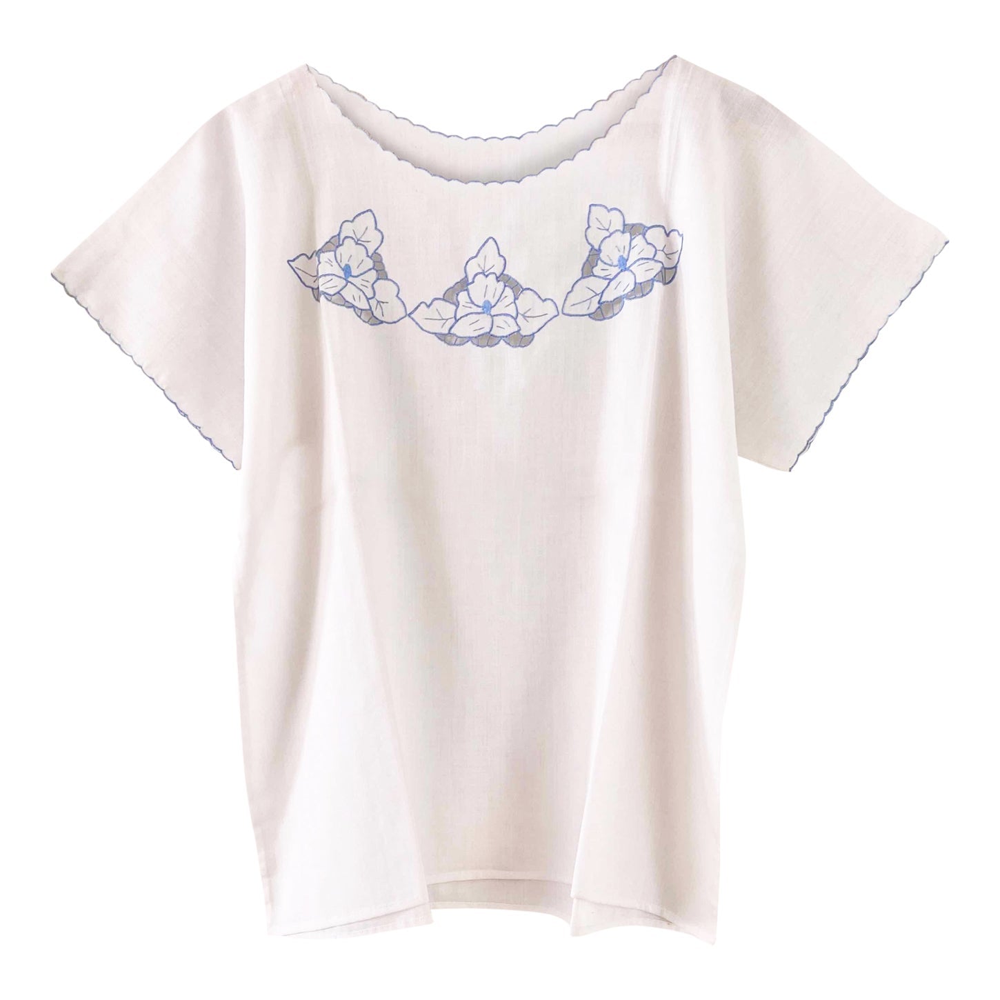 Embroidered cotton top