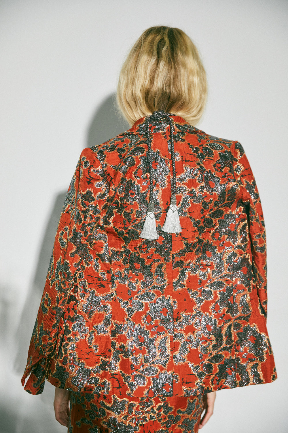 Truly Treasured Blazer In Orange - Johanna Ortiz