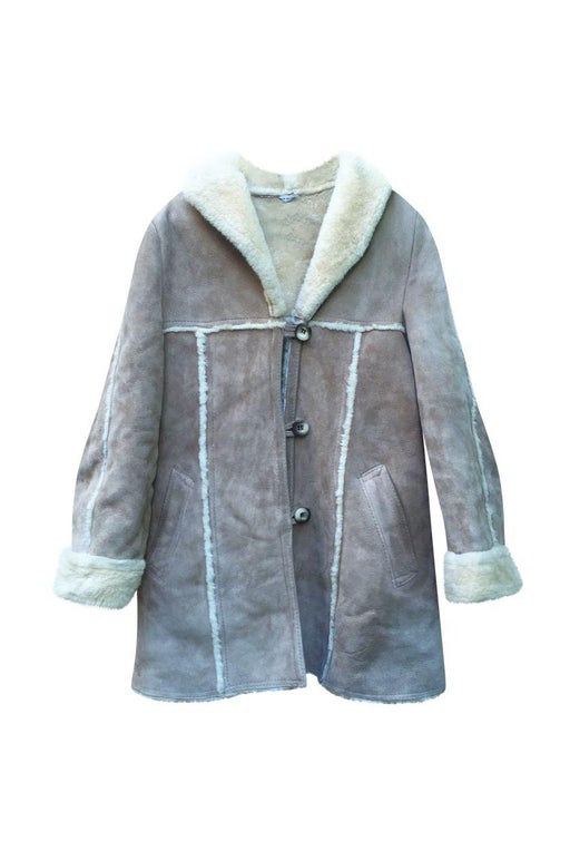Manteau peau lainée