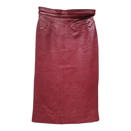 Jupe en cuir Hermès