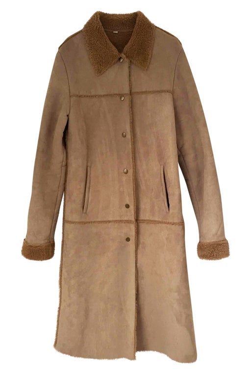 Manteau imitation peau lainée