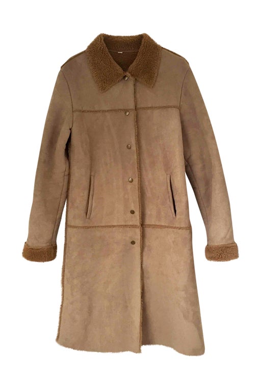 Manteau imitation peau lainée