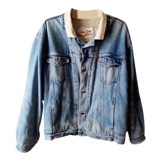 Veste en jean fourrée