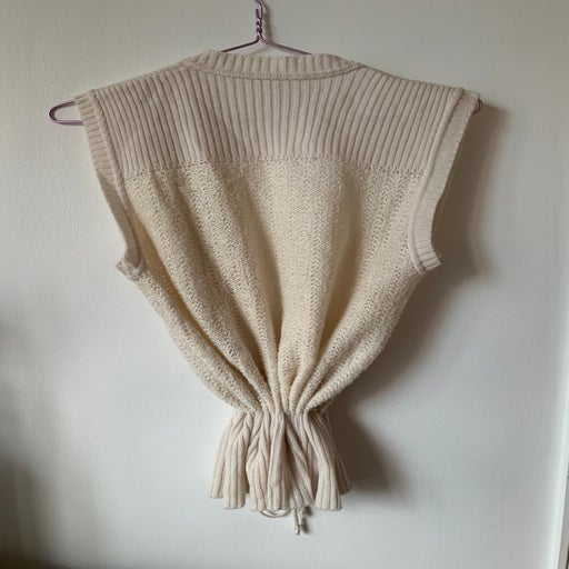 Gilet sans manche crème