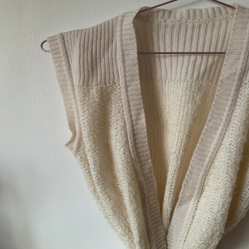 Gilet sans manche crème