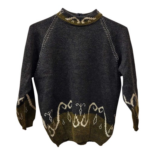 Pull en laine gris anthracite