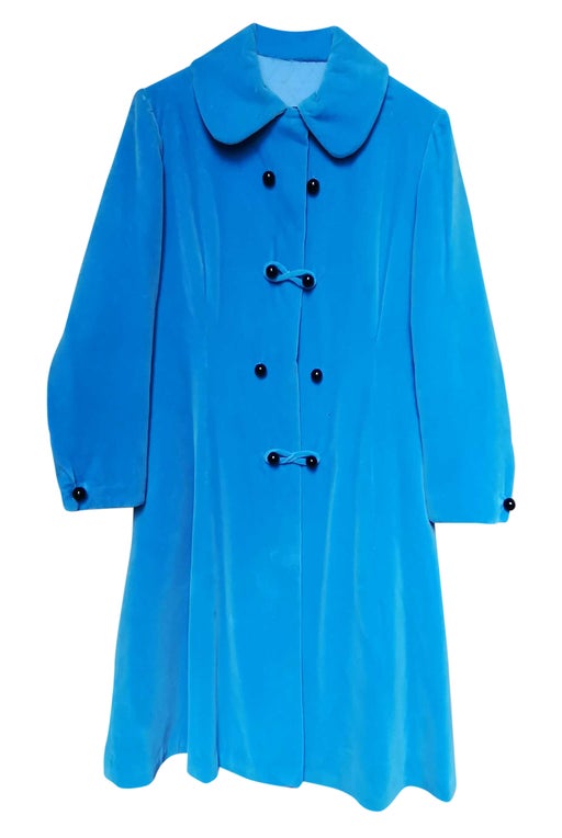 Manteau en velours bleu