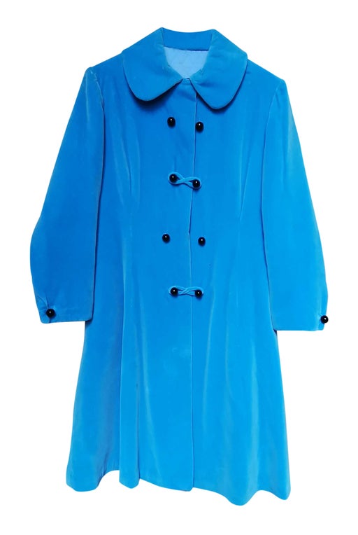 Manteau en velours bleu